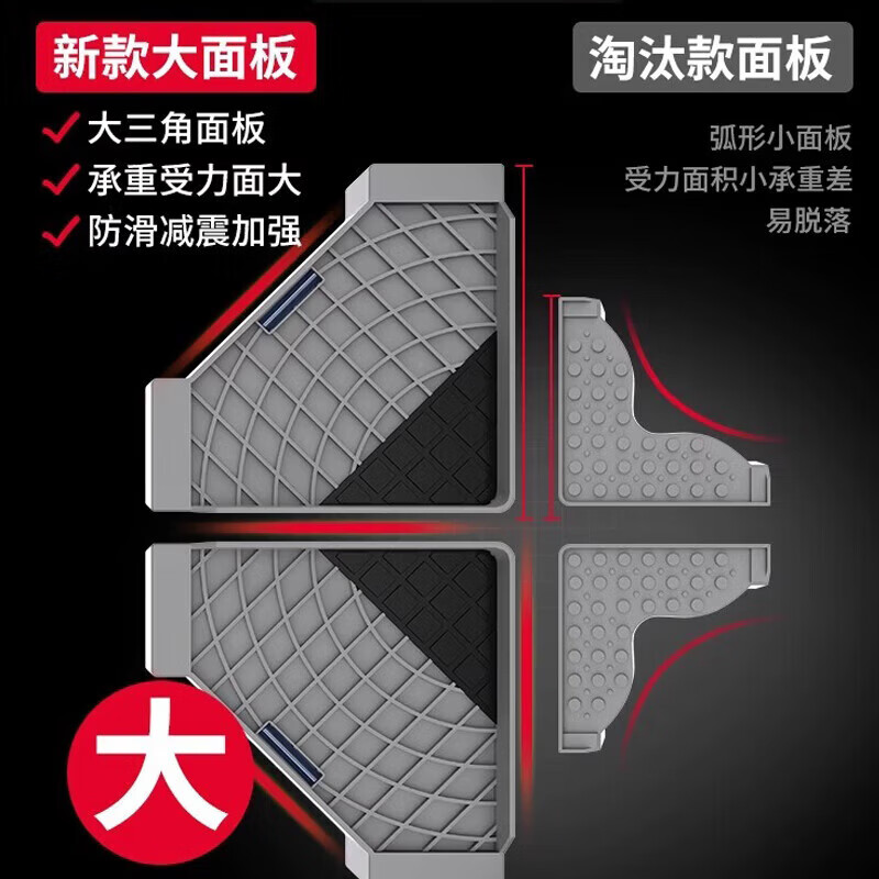 Movable rack drum pulsator fully automatic washing machine base refrigerator base elevated rack bracket shock absorption stainless steel tube 4 wheels 8 feet mobile model durable anti-corrosion no installation required