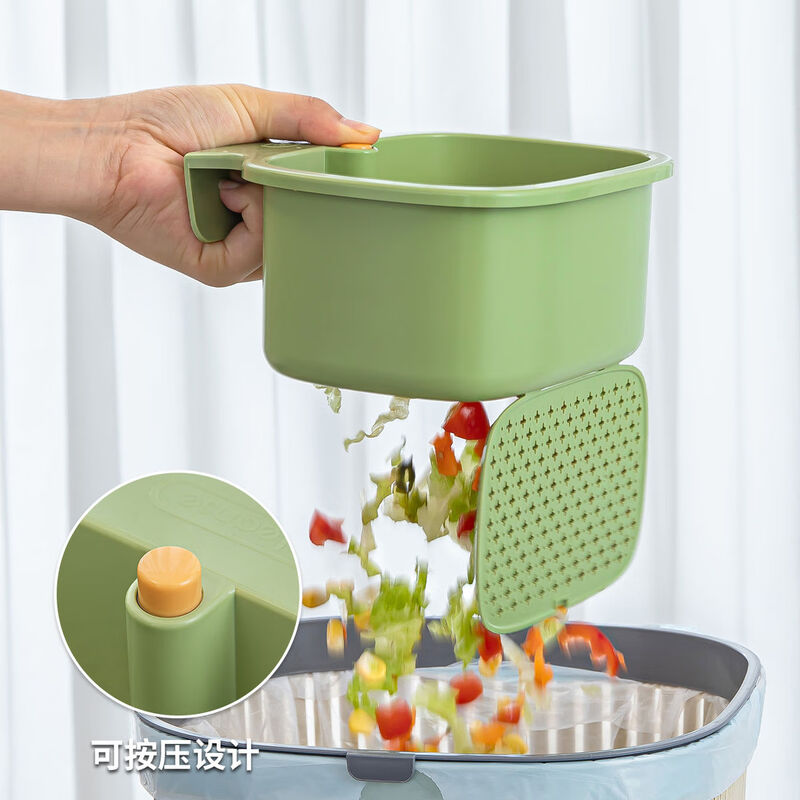 Yonghuan dry and wet quick separation one-click dumping without dirtying hands sink drain basket food residue filter basket yellow 1 piece one-click dumping/not dirty hands