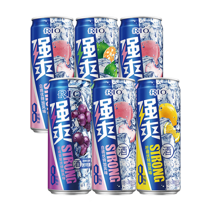 RIO foreign wine pre-mixed cocktail cocktail fruit wine liqueur vodka strong 8 degree series 500ml*6 cans
