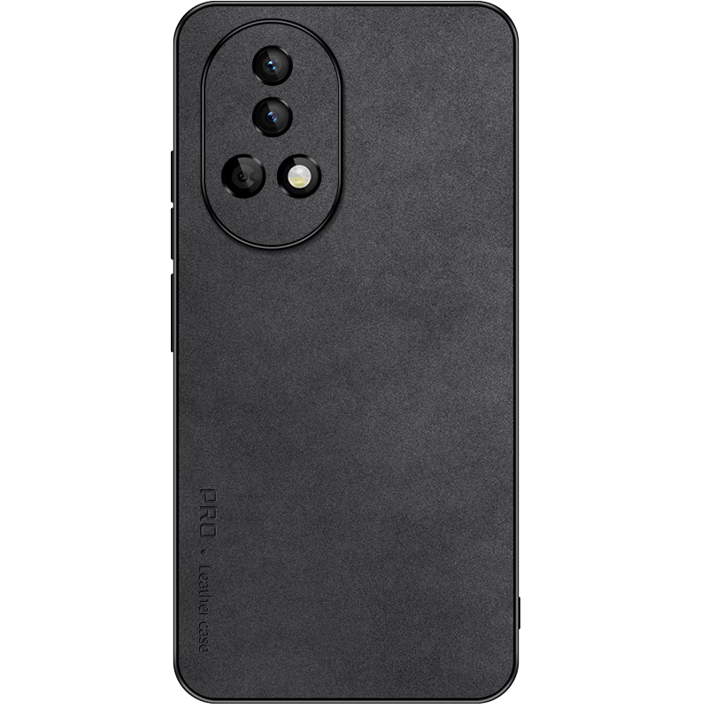 Shang Su is suitable for Huawei nova12Pro mobile phone case nova12Ultra protective cover anti-fall lens all-inclusive soft shell simple light luxury lambskin leather case women's and men's leather case black