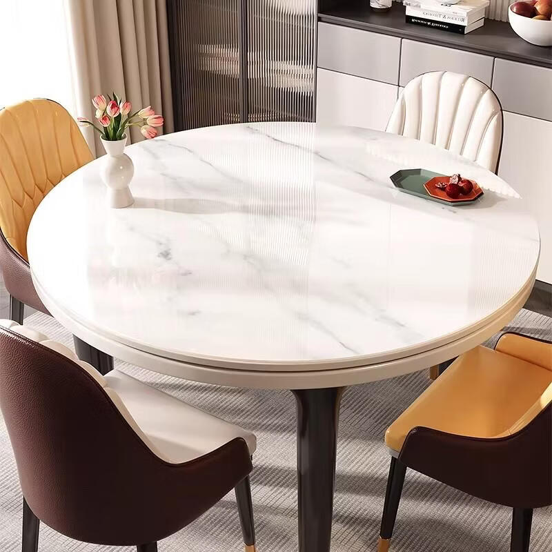 Pabu (pabu) pvc round table tablecloth waterproof and oil-proof no-wash light luxury high-end anti-scalding round coffee table table mat desktop protection pad zda153 gray marble diameter 130cm