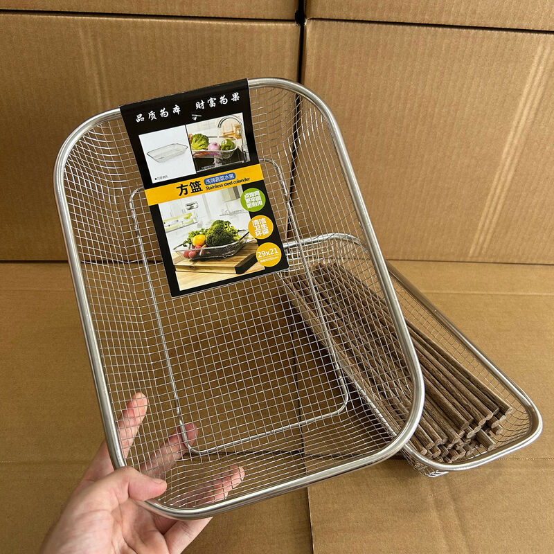 Pick up cat Kevin 304 stainless steel drain basket disinfection cabinet chopstick basket fruit and vegetable storage drain rectangular storage rack small size 31125 points 8cm