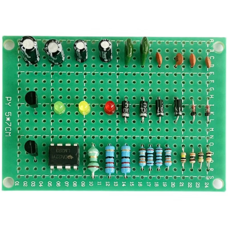 Youpinwomu novice primary identification welding practice component package kit direct plug training board for electronic beginners components + tin-plated universal board (2 sets)