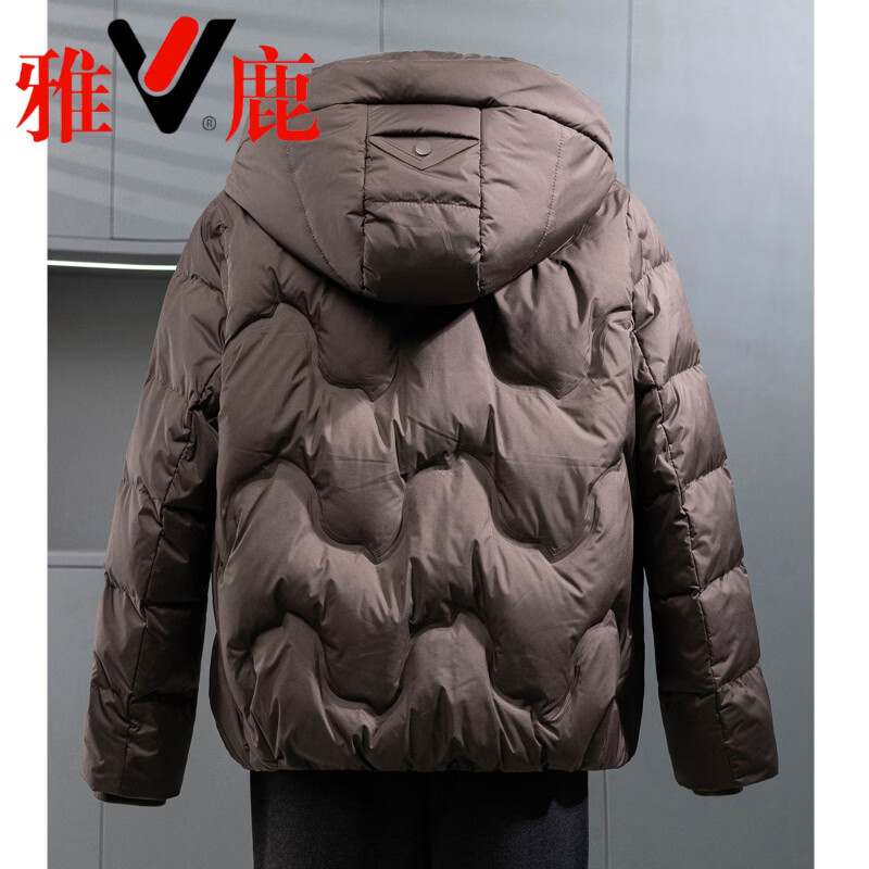 Yalu Light Thin 2026 Fashionable Western Mother's Wear Down Jacket Winter Large Size Hooded Middle-aged and Old Women Autumn and Winter White Duck Down Beige Down Stock L_Recommended 105 catties