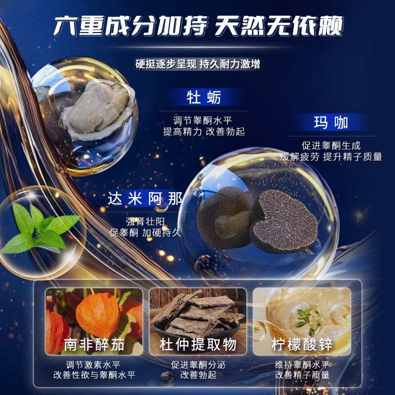 EasPowest men's sexual intercourse quick-acting erection tonify kidneys and strengthen impotence premature ejaculation sensitive ejaculation fast delayed long-lasting non-ejaculation hardening medicine blue