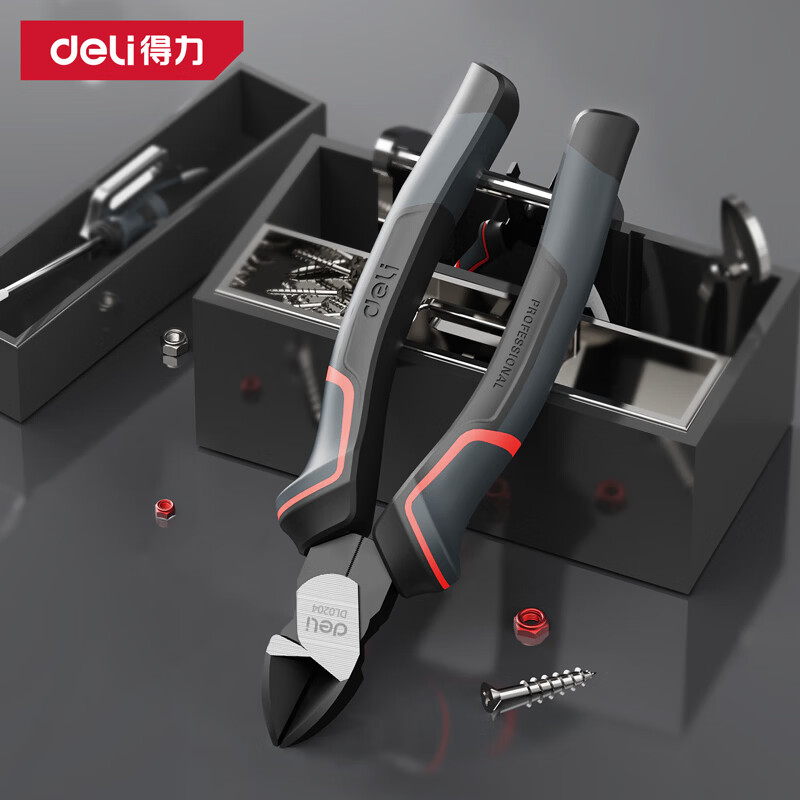 Deli professional labor-saving rubber handle diagonal pliers alloy steel diagonal pliers 6 inches