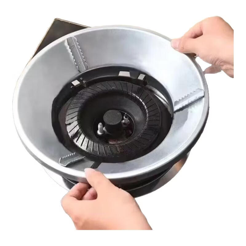 NAOISKEY Extra thick stainless steel double-layer energy-concentrating windproof cover for household gas stoves, energy-saving cover, fire ring, gas stove bracket accessories, flame-resistant and non-deformable, thin version suitable for 8 ports, stainless steel material, fire-concentrating energy-saving cover, currently available. 00 08 59 remaining