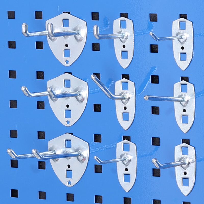 Chitu Hardware Tools Wall Hanger Square Hole Hole Board Accessories Hook Single Straight Double Straight Single Oblique Double Oblique U-shaped Wire Round Sleeve Iron Hook Single Straight 150mm