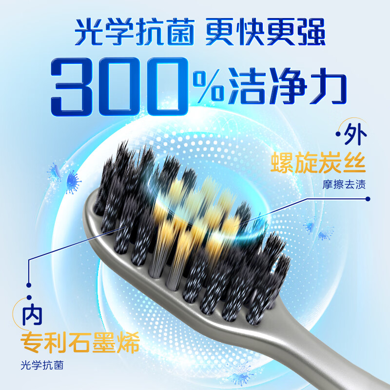 DARLIE Haolai (original black) carbon filament rotary soft bristle toothbrush, nano carbon antibacterial, 4 pack, portable