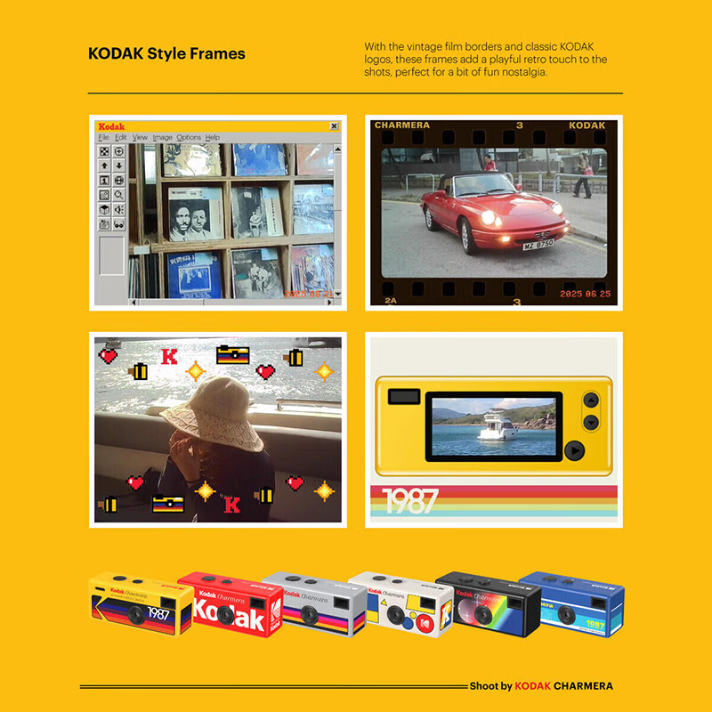 KODAK Charmera retro CCD camera style key chain mini digital camera style key chain blind box creative pendant portable decoration gift recommendation