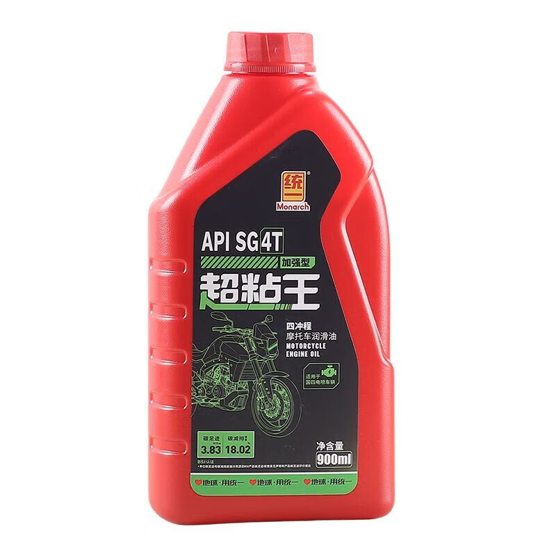 Uni-President Super Sticky King Four-Stroke Four-Season Motorcycle Oil 4T Durability SG15W-40 900ml 4T SG15W-40 900ml 0.9L 1 bottle