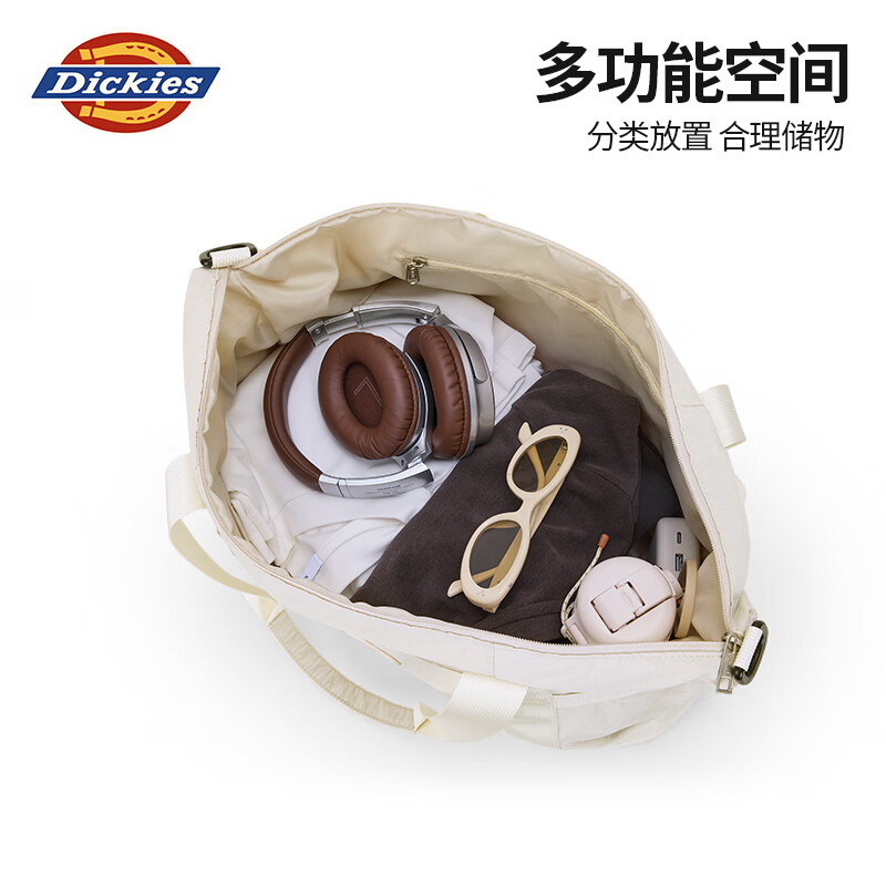Dickies city travel bag multifunctional large capacity luggage bag commuting business trip short-distance handbag brown