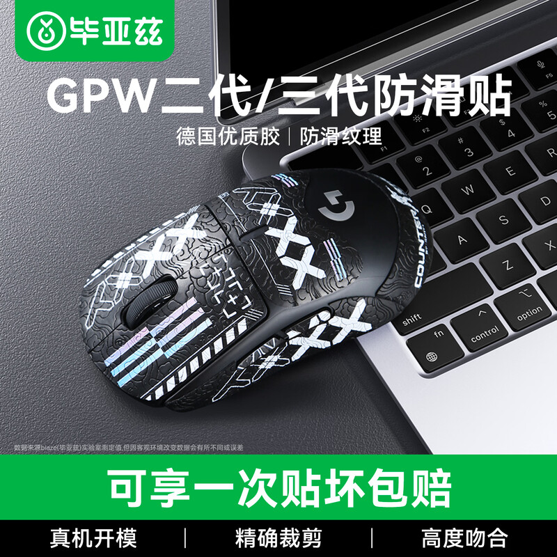 Biaz gpw anti-slip sticker second/third generation special side sweat-absorbent sticker GPW2 sticker shit king e-sports wireless mouse sticker frosted anti-slip anti-sweat special printing all-inclusive