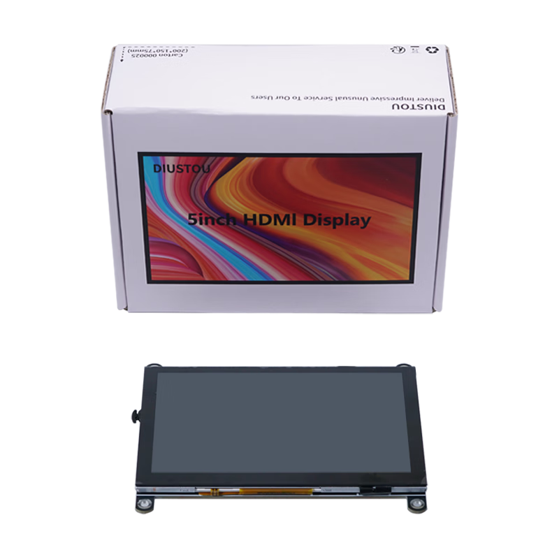 Throwing stones Raspberry Pi 5/4b/3b display display touch screen 800X480 HD LCD HDMI interface capacitive screen TFT material 5-inch touch screen
