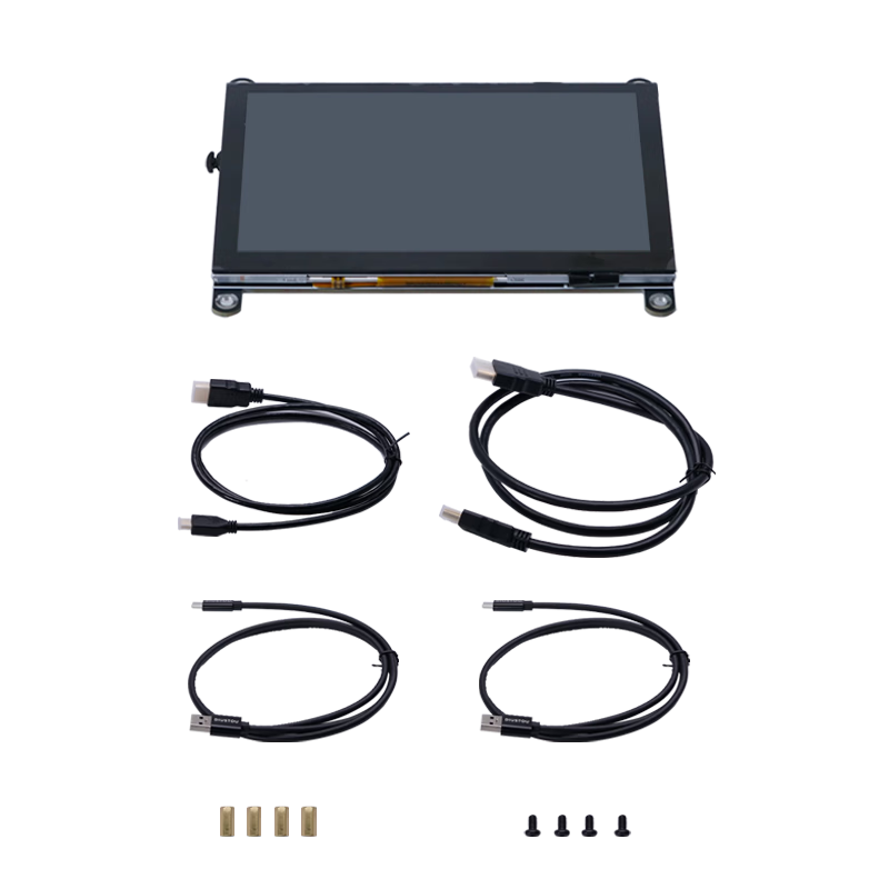 Throwing stones Raspberry Pi 5/4b/3b display display touch screen 800X480 HD LCD HDMI interface capacitive screen TFT material 5-inch touch screen