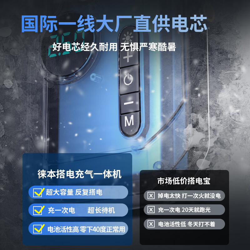 HELLOLEIBOO 3C certified car emergency starting power supply air pump all-in-one machine outdoor 12v car battery emergency power bank fire starter