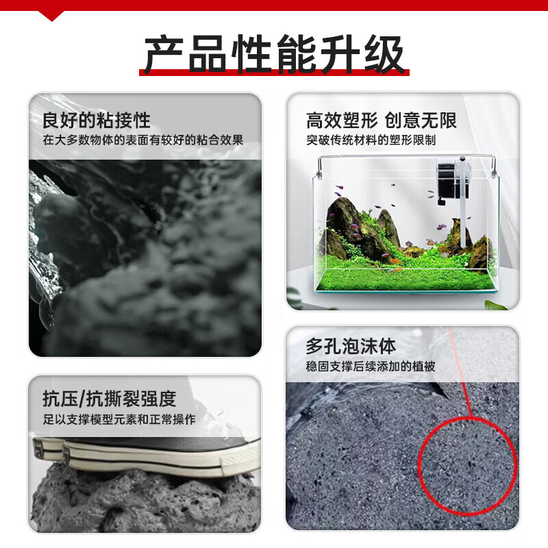 VIKAGU landscaping foam rubber rainforest scene aquarium landscaping sand table rockery decoration special foam rubber blue dragon stone color PUC500G 900g