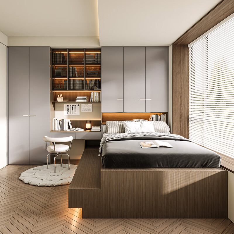 Sophia tatami, youth room tatami bed cabinet integrated, multi-functional storage bookcase, study room furniture, whole house customization, reservation fee