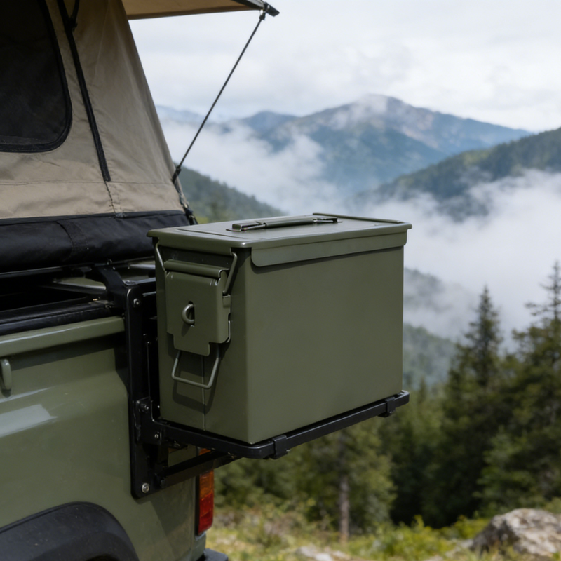 Zhongdeng Steel three-proof iron box storage box vehicle tool box sealed box flame retardant box mold lithium battery storage box storage medium size 29.6*15*18.2cm approximately size