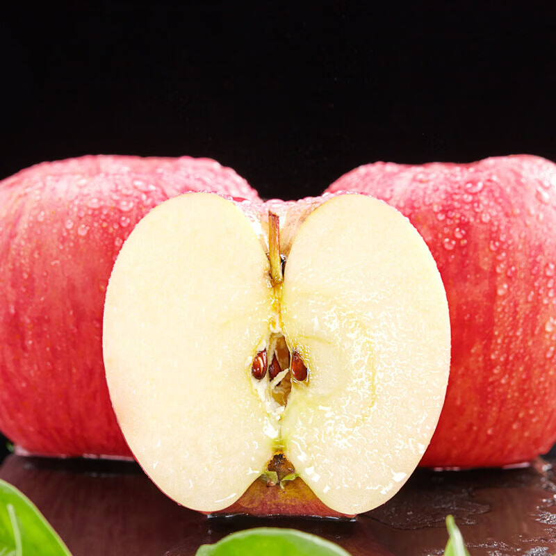 Authentic Yantai Apple Qixia Red Fuji crispy sweet fresh fruit whole box fresh apple fruit net weight 4.5 catties 80mm