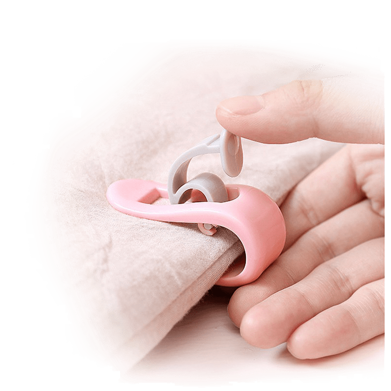 Shantou Lincun needleless sheet quilt holder quilt anti-slip artifact quilt clip anti-run buckle upgraded quilt buckle safety invisible 8 _ package (random color) needle-free anti-run