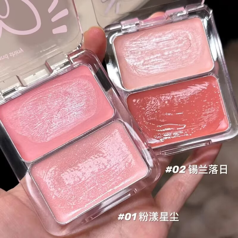 Adventure Dora's mixed water-glow skin blush highlighter Ruth's same water-glow skin multi-purpose cream for women's face brightening and swelling milk apricot color 02