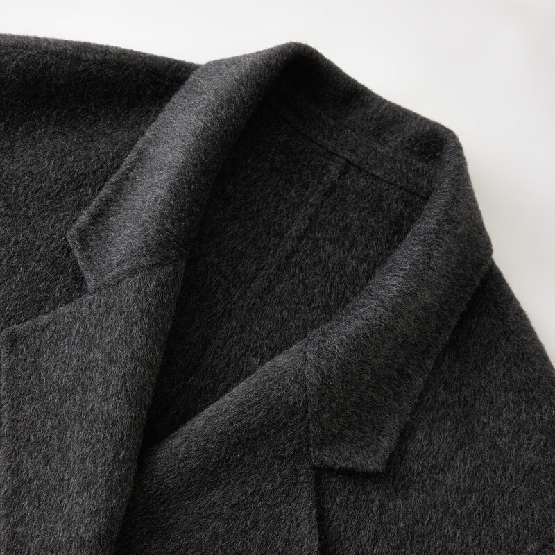 Qiushui Yiren classic suit collar woolen jacket 2025 winter new 100% sheep wool double-breasted jacket