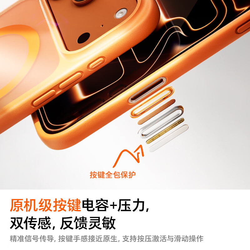 Tulas mobile phone case, semi-permeable skin feel | Strong anti-fingerprint, suitable for Apple 17promax mobile phone case, iphone17promax protective cover, Yadun magnetic anti-fingerprint Xingyu Orange