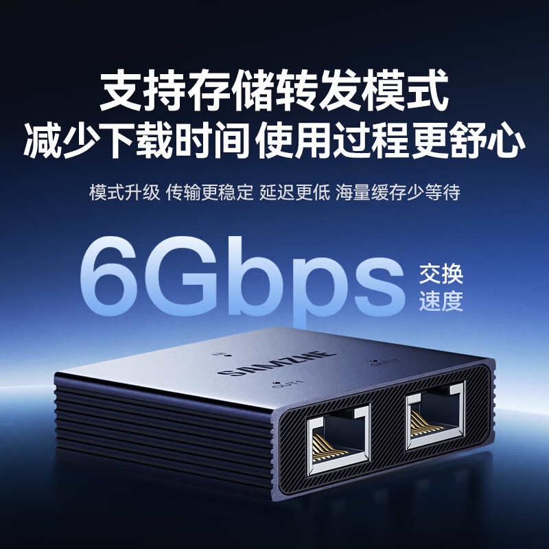 Shanze network cable splitter one to two Gigabit network extender converter switch docking adapter RJ45 dual network port extension broadband interface splitter SZ-WL01