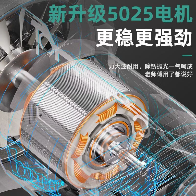 Japan's Dayi brushless lithium battery high-power angle grinder grinding wheel cutting machine hand grinder multi-function cutting machine polishing flagship brushless angle grinder bare metal