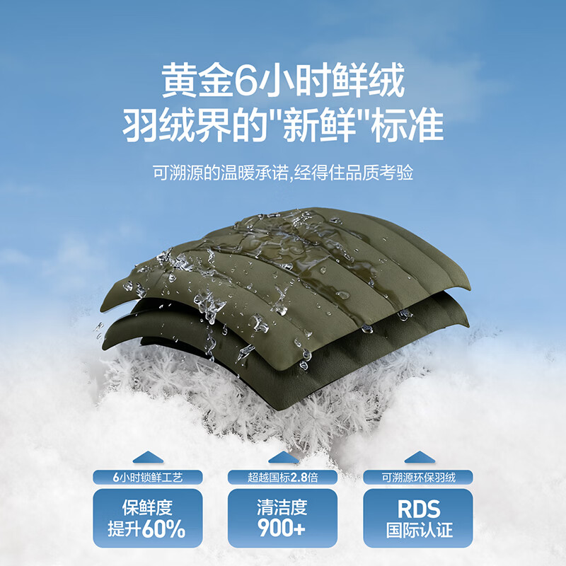 Qipai RDS Responsible Down Certification Short Down Jacket Men's 2025 Autumn and Winter Warm Jacket Men's Clothing