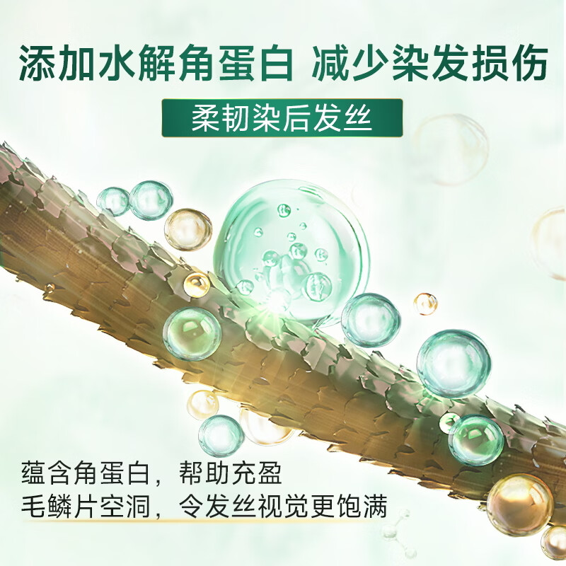 Han Yan No. 1 hair dye cream black tea natural plant hair dye for men and women, non-irritating, covering gray hair without staining the scalp