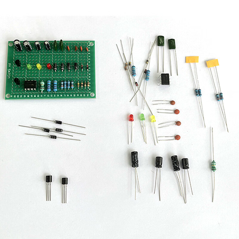 Youpinwomu novice primary identification welding practice component package kit direct plug training board for electronic beginners components + tin-plated universal board (2 sets)
