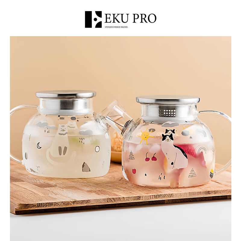 SMVP Japan imported quality cat glass heatable high temperature resistant tea set teapot teacup set teapot Yin_glass 1ml