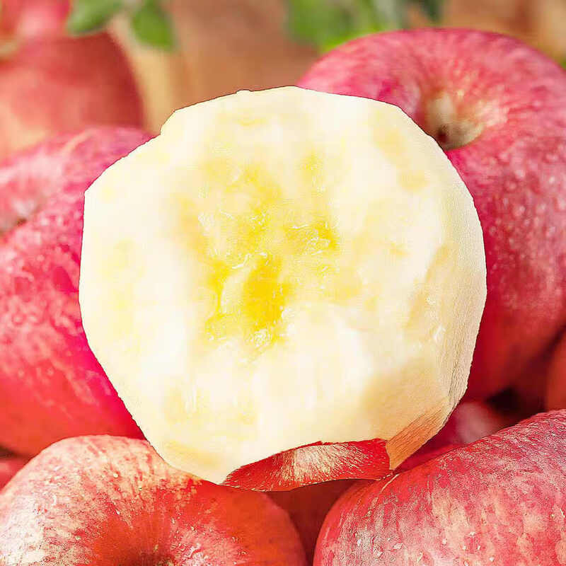 Uncle Sam's Authentic Rock Candy Red Fuji Apple Shanxi Seasonal Fruit Seasonal Fresh Whole Box New Year's Fruit Gift Box 12A Grade Scarce Fruit King | 90mm+ Sweetest 5kg Popular Recommendation - 80% Choice Net 4.5kg