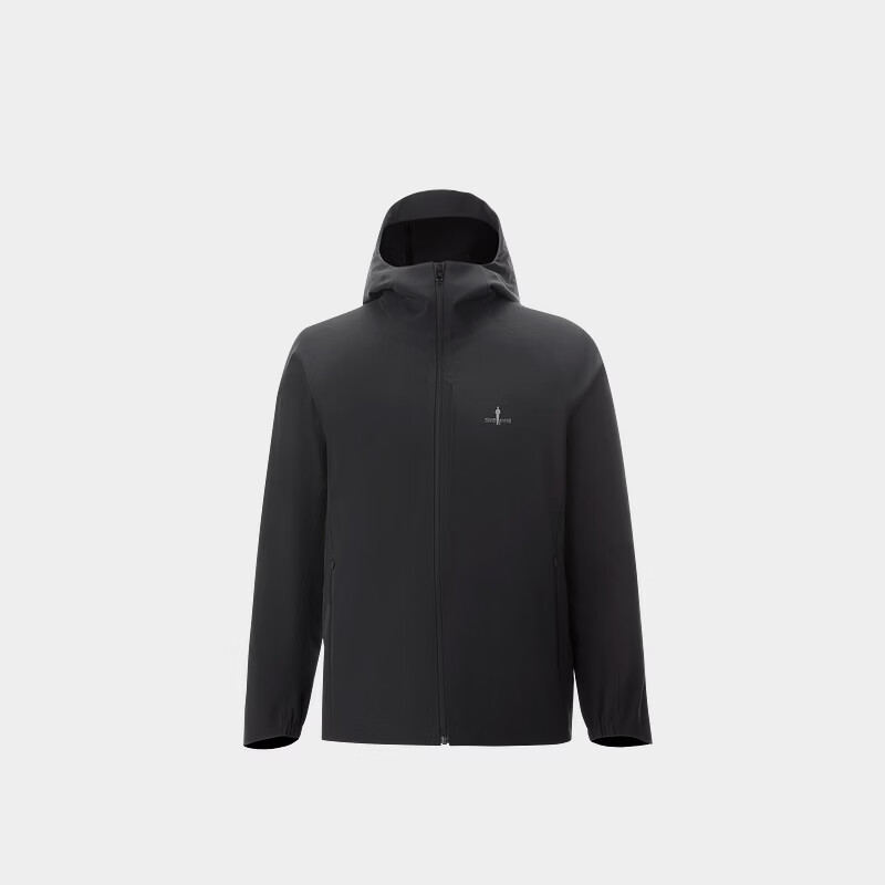 Biyinlefen three-proof performance fabric green soft shell spring and autumn men's outdoor commuting velvet knitted jacket hooded jacket