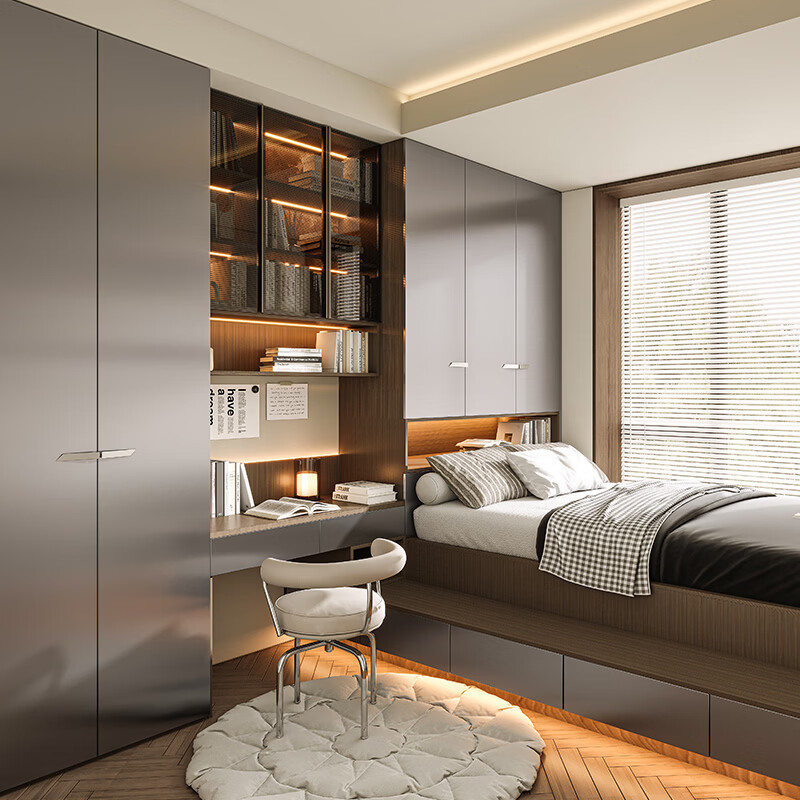 Sophia tatami, youth room tatami bed cabinet integrated, multi-functional storage bookcase, study room furniture, whole house customization, reservation fee