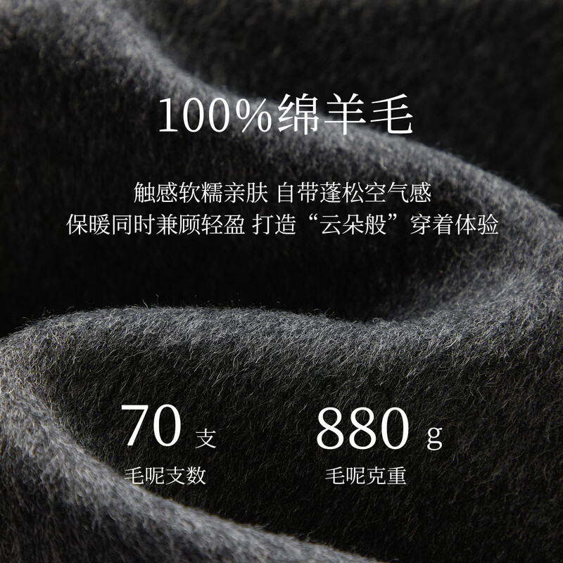 Qiushui Yiren classic suit collar woolen jacket 2025 winter new 100% sheep wool double-breasted jacket