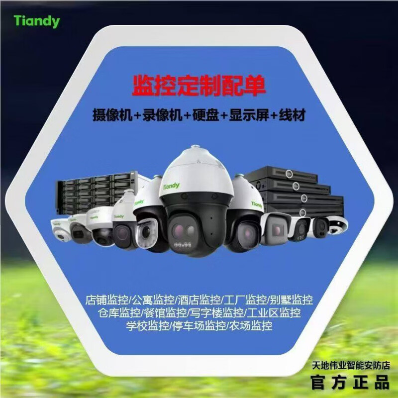 Tiandi Weiye Tiandy monitoring complete set with single customized monitoring solution configuration monitoring set mobile phone remote 9-way 4 million poe customized set
