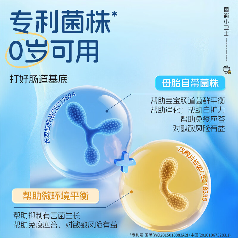 Ddrops BB12+LGG probiotic drops regulate gastrointestinal active strains, nasal sensitive probiotics for 0 years and above, comfortable belly, baby probiotic drops 7.5ml*2 bottles