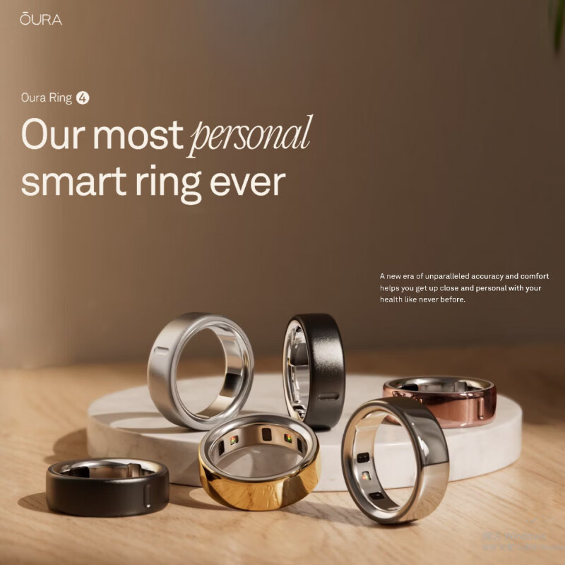 OURA2024 New Ring 4th Generation Smart Ring Monitors Sleep Heart Rate, Exercise Emotions, Menstrual Blood Oxygen Gold 5#
