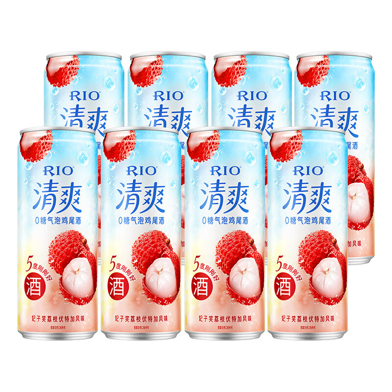 RIO pre-mixed cocktail, fruit wine, foreign wine refreshing zero sugar series 330ml*8 cans New Year's Day gift
