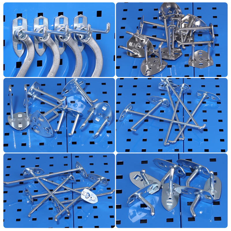 Chitu Hardware Tools Wall Hanger Square Hole Hole Board Accessories Hook Single Straight Double Straight Single Oblique Double Oblique U-shaped Wire Round Sleeve Iron Hook Single Straight 150mm