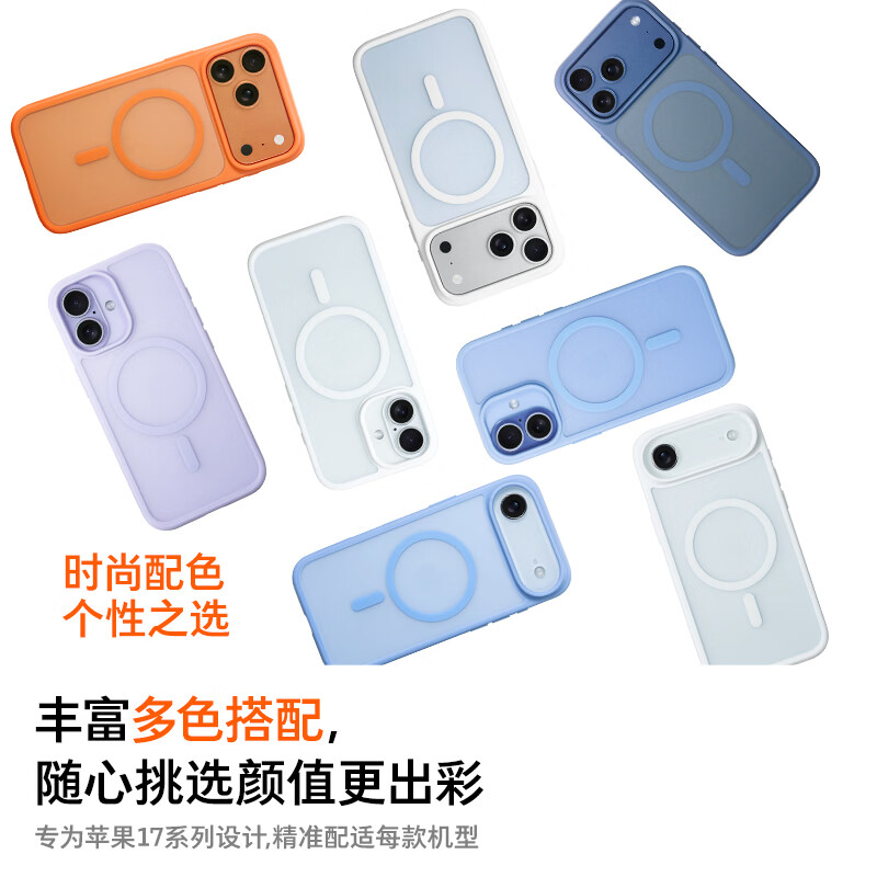 Tulas mobile phone case, semi-permeable skin feel | Strong anti-fingerprint, suitable for Apple 17promax mobile phone case, iphone17promax protective cover, Yadun magnetic anti-fingerprint Xingyu Orange