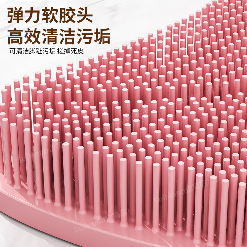 AILUKI German Back Rubbing Artifact Back Suction Cup Wall Bathroom Anti-Slip Bath Brush Powerful Back Rubbing Bath Mat Washing and Rubbing Feet Blue Starfish Model (Effective for Glossy Ceramic Tiles)