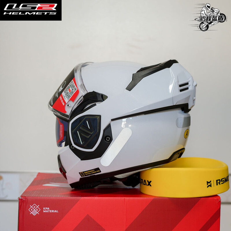 LS2 Carbon Fiber FF901 Backflip Motorcycle Dual Lens 180 Carbon Fiber Face-Up Helmet 3C Four Seasons FF906 FF906 Flash White 2XL (60-61CM recommended)