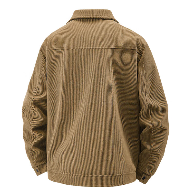 New Autumn and Winter American Retro Workwear Jacket Men's Loose Lapel Corduroy Casual Jacket Brown 2XL (180) Recommended 145-155 catties
