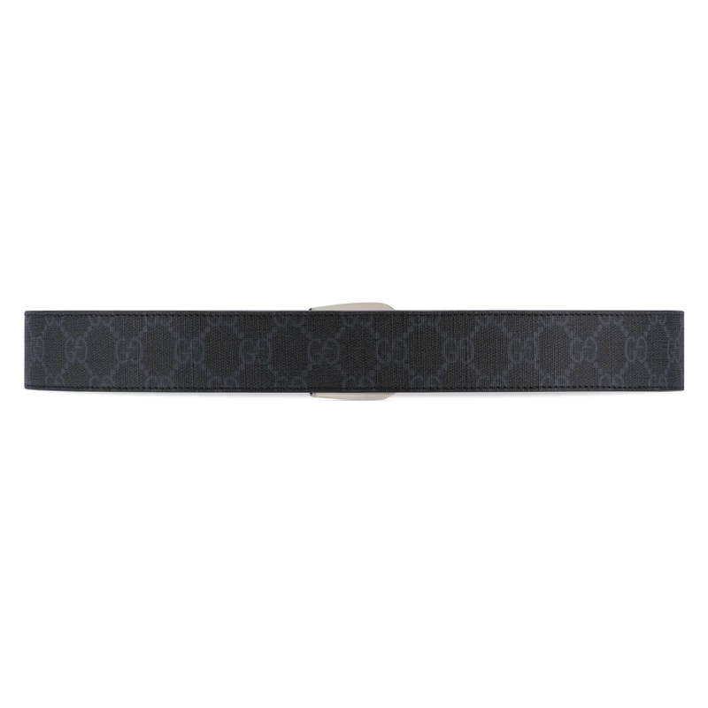 GUCCI Gucci interlocking double G detail belt 3.5cm wide black 95cm