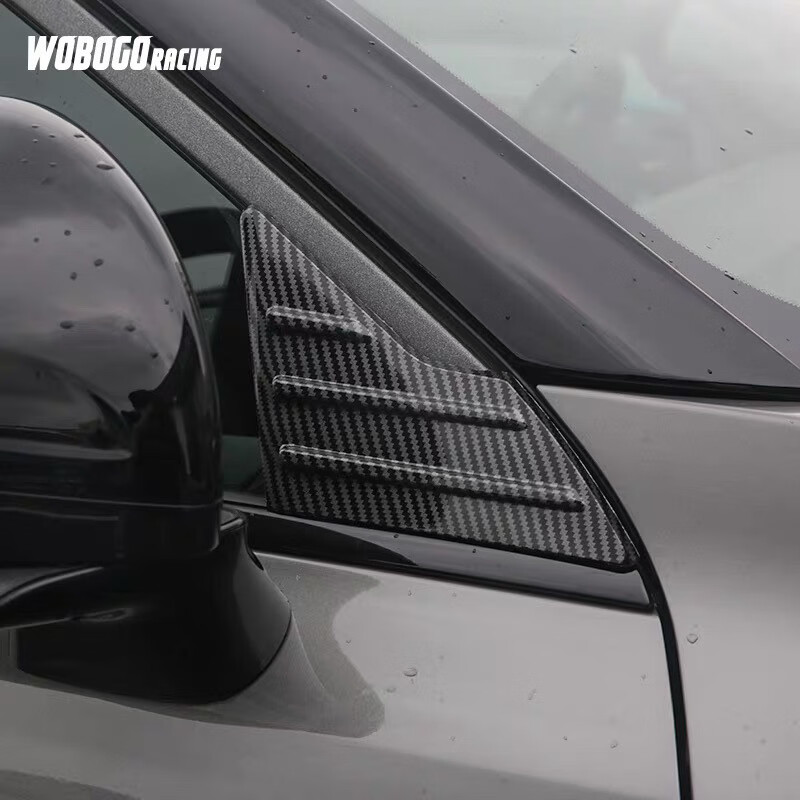 Litian is suitable for Lynk & Co 02/03/05/09 A-pillar spoiler decorative frame door protection frame triangle frame modification 02/03 spoiler (carbon fiber pattern)