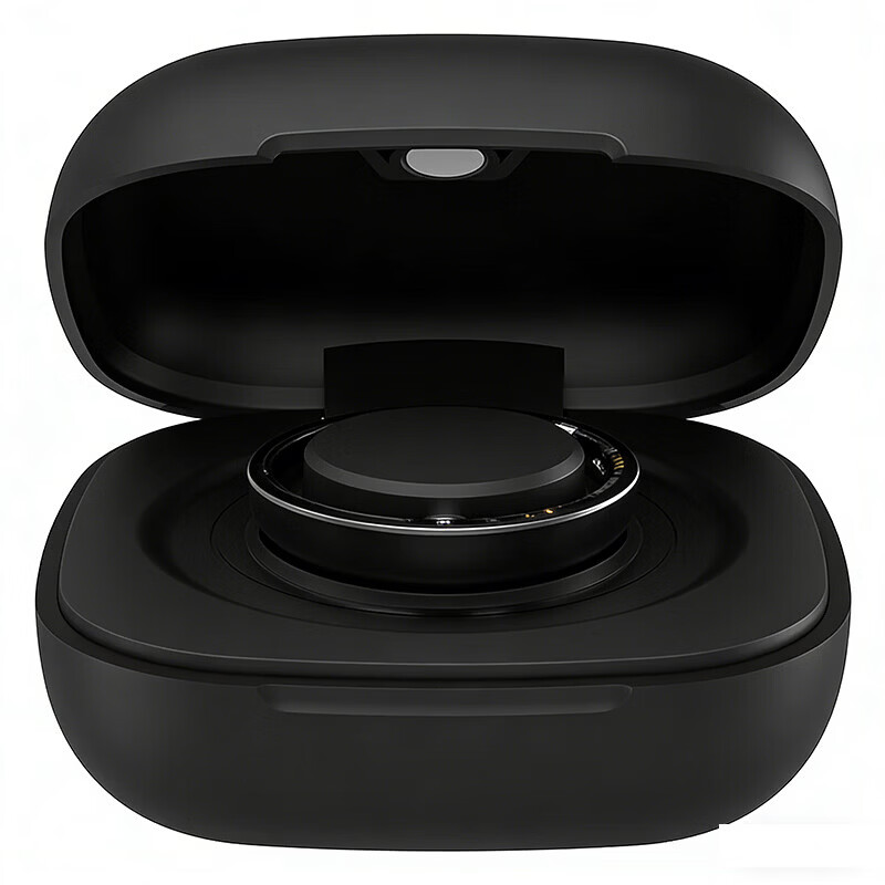 Smart ring wireless ring measuring heart rate blood pressure blood oxygen electrocardiogram waterproof black technology sports sleep monitoring multi-function charging compartment 200mah | can charge 90% of the smart ring
